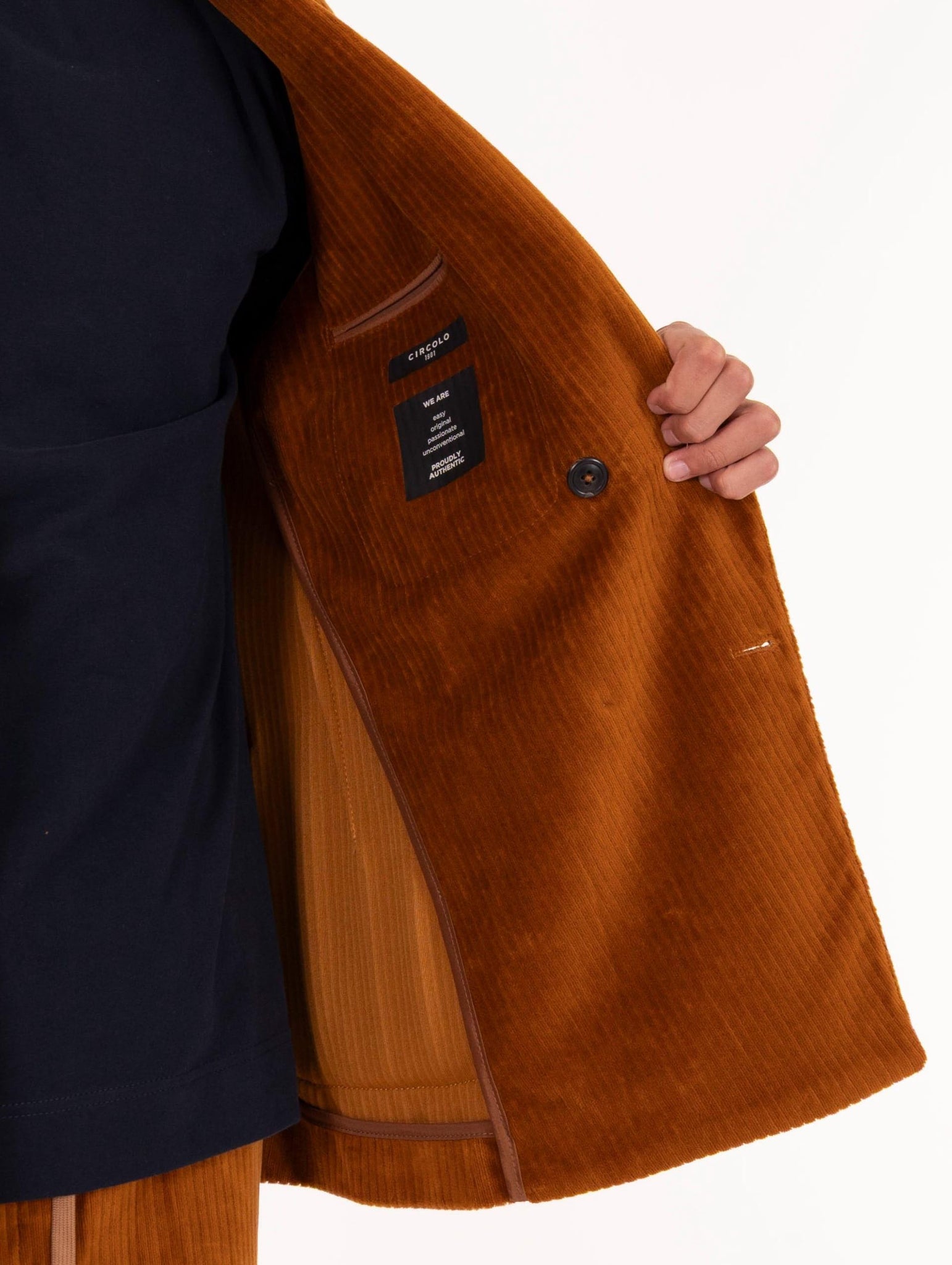 Giacca Doppiopetto Circolo 1901 in Velluto a Coste Caramello