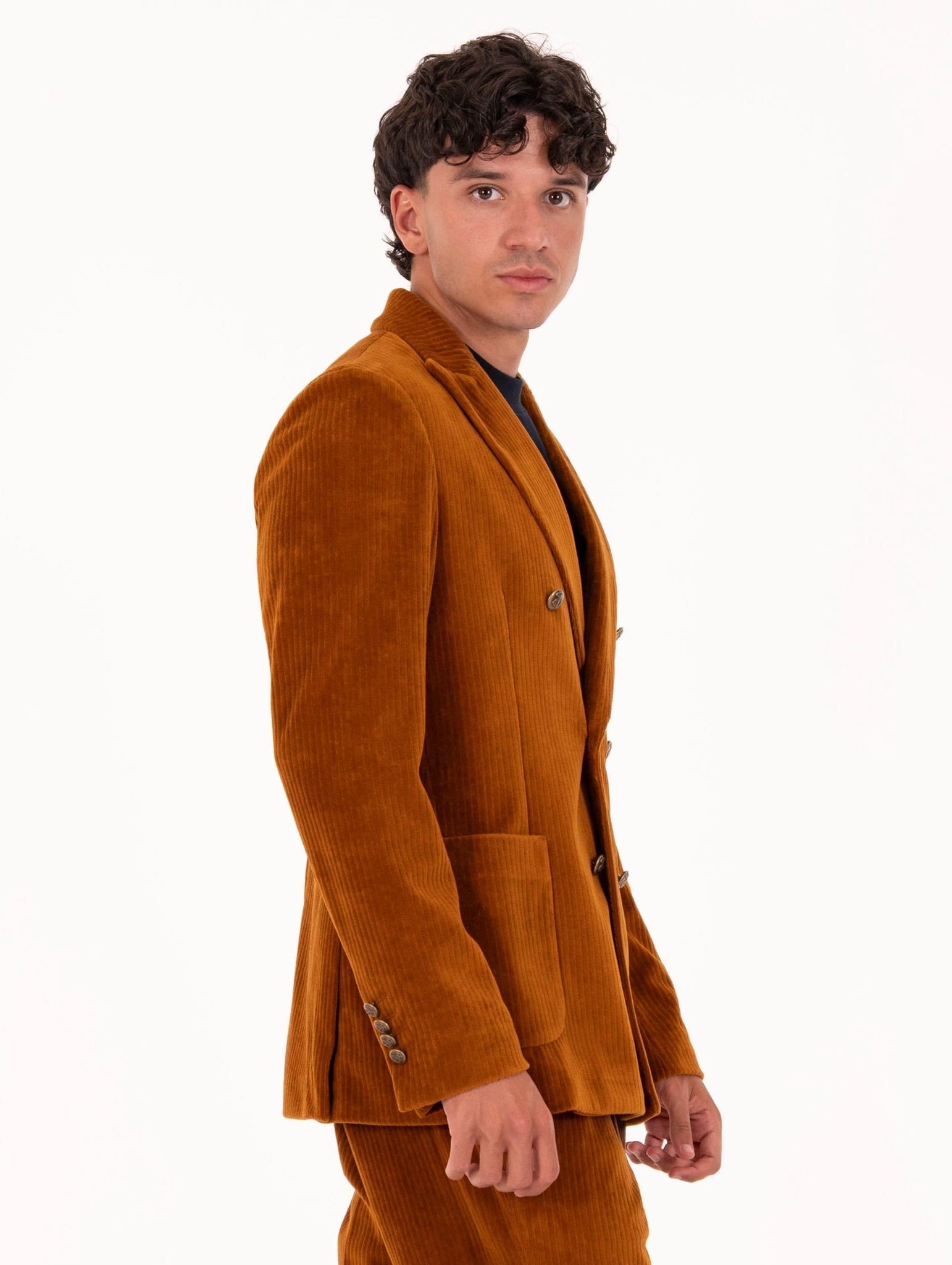 Giacca Doppiopetto Circolo 1901 in Velluto a Coste Caramello