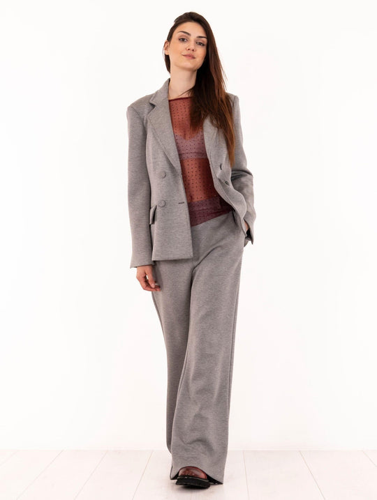 Giacca Doppiopetto Meimeij Perla Melange