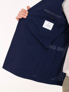 Giacca Doppiopetto Sartoriale Four Stroke in Lana Vergine Navy