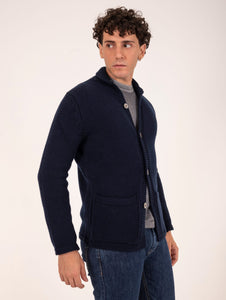 Giacca Japan H953 In Lana e Cashmere Navy