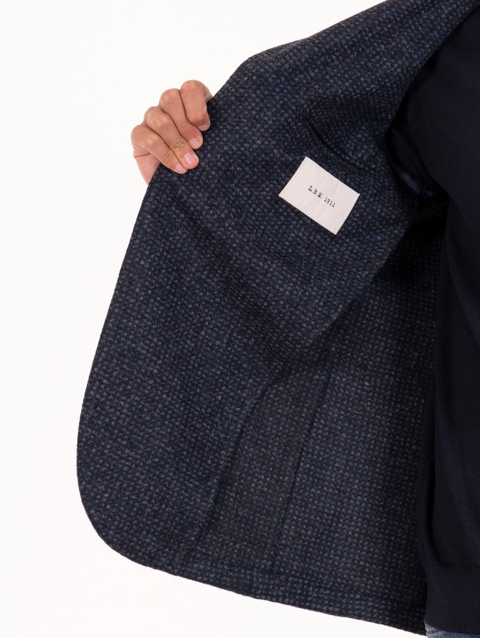 Giacca L.B.M. 1911 in Jersey di Lana Blu