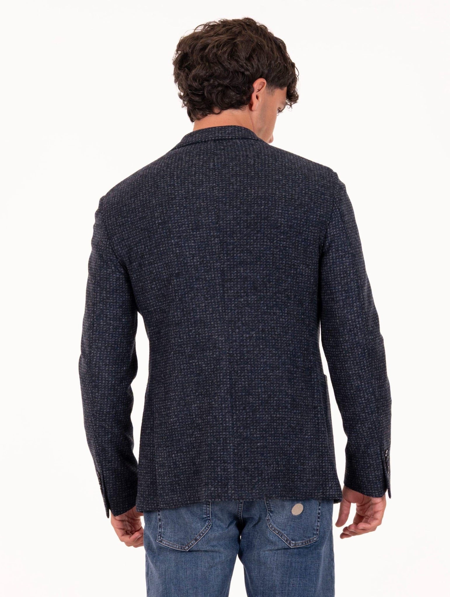 Giacca L.B.M. 1911 in Jersey di Lana Blu