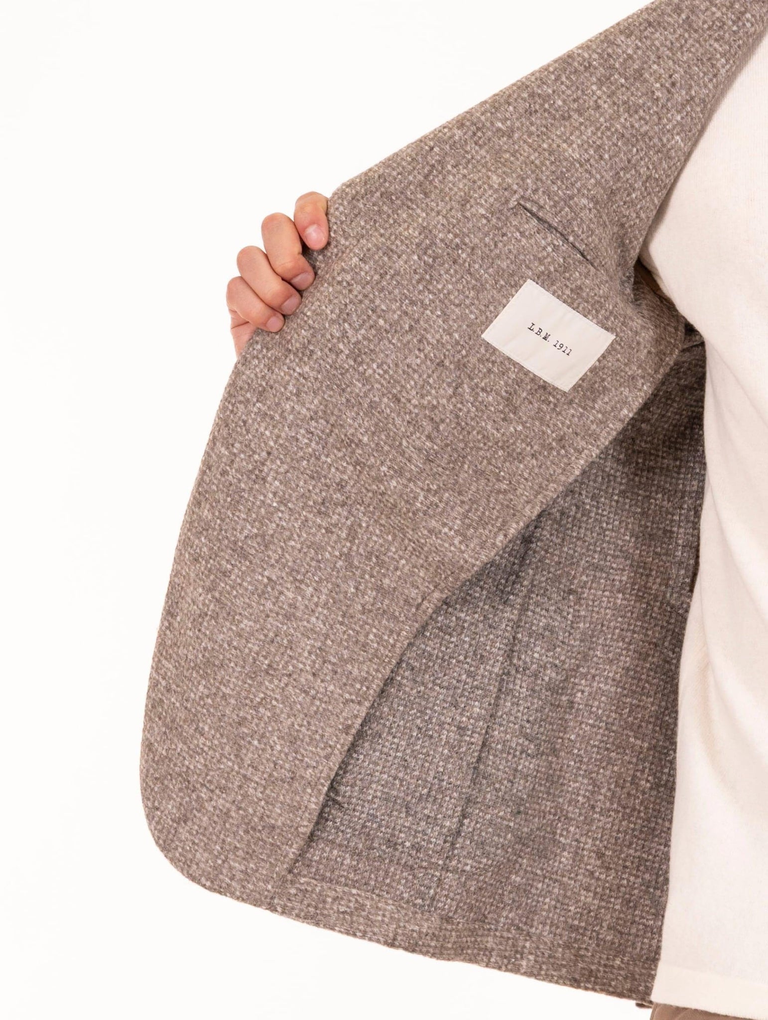 Giacca L.B.M. 1911 in Jersey e Lana Vergine Beige