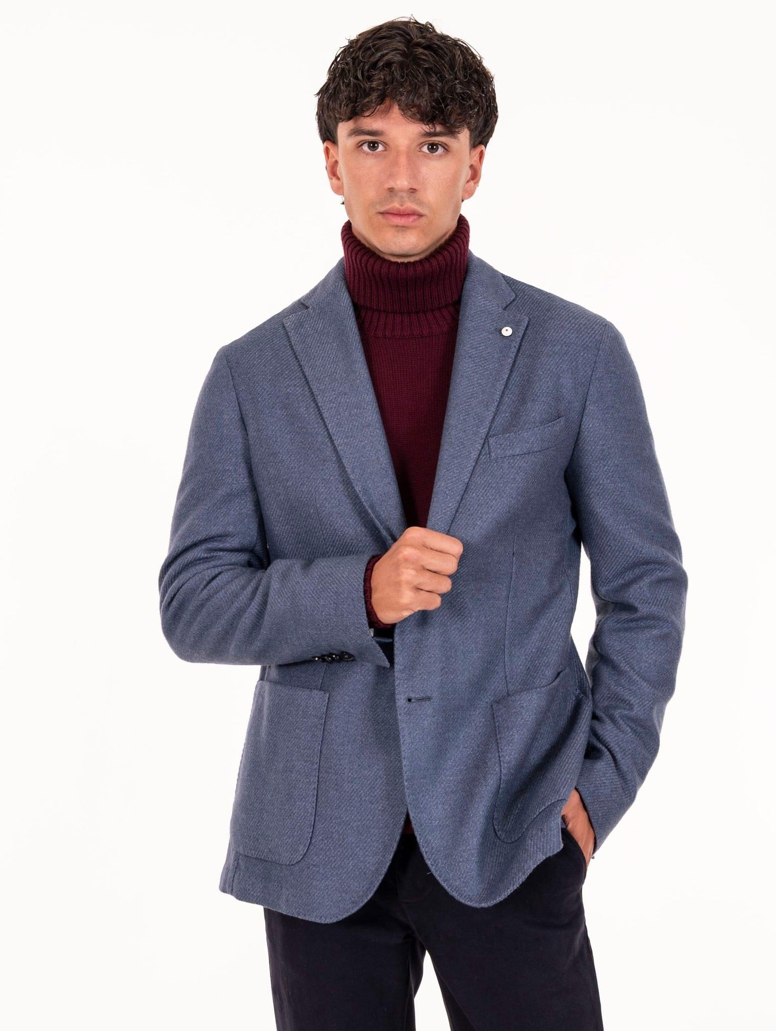 Giacca L.B.M. 1911 in Lana Vergine Indigo