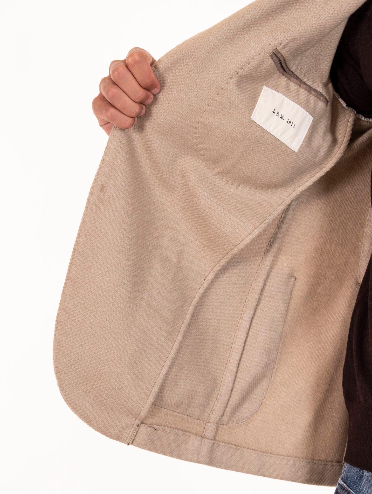 Giacca L.B.M. 1911 in Lana Vergine Sabbia