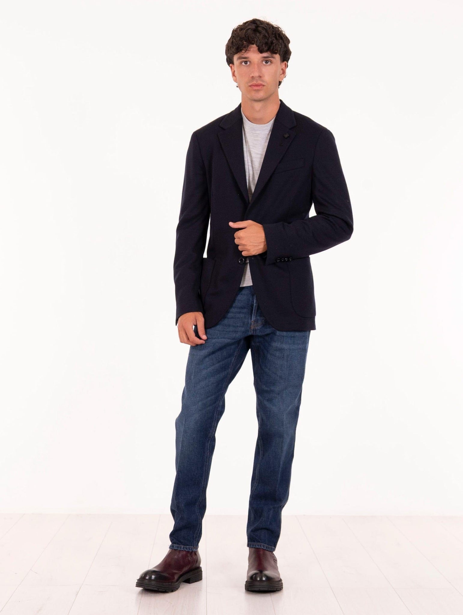 Giacca Lardini in Lyocell e Viscosa Blu