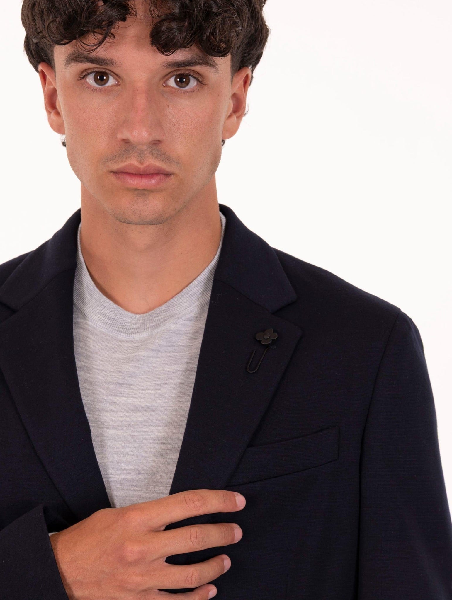 Giacca Lardini in Lyocell e Viscosa Blu