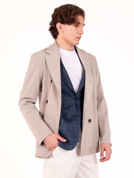 Giacca Montecore in Tessuto Tecnico Beige
