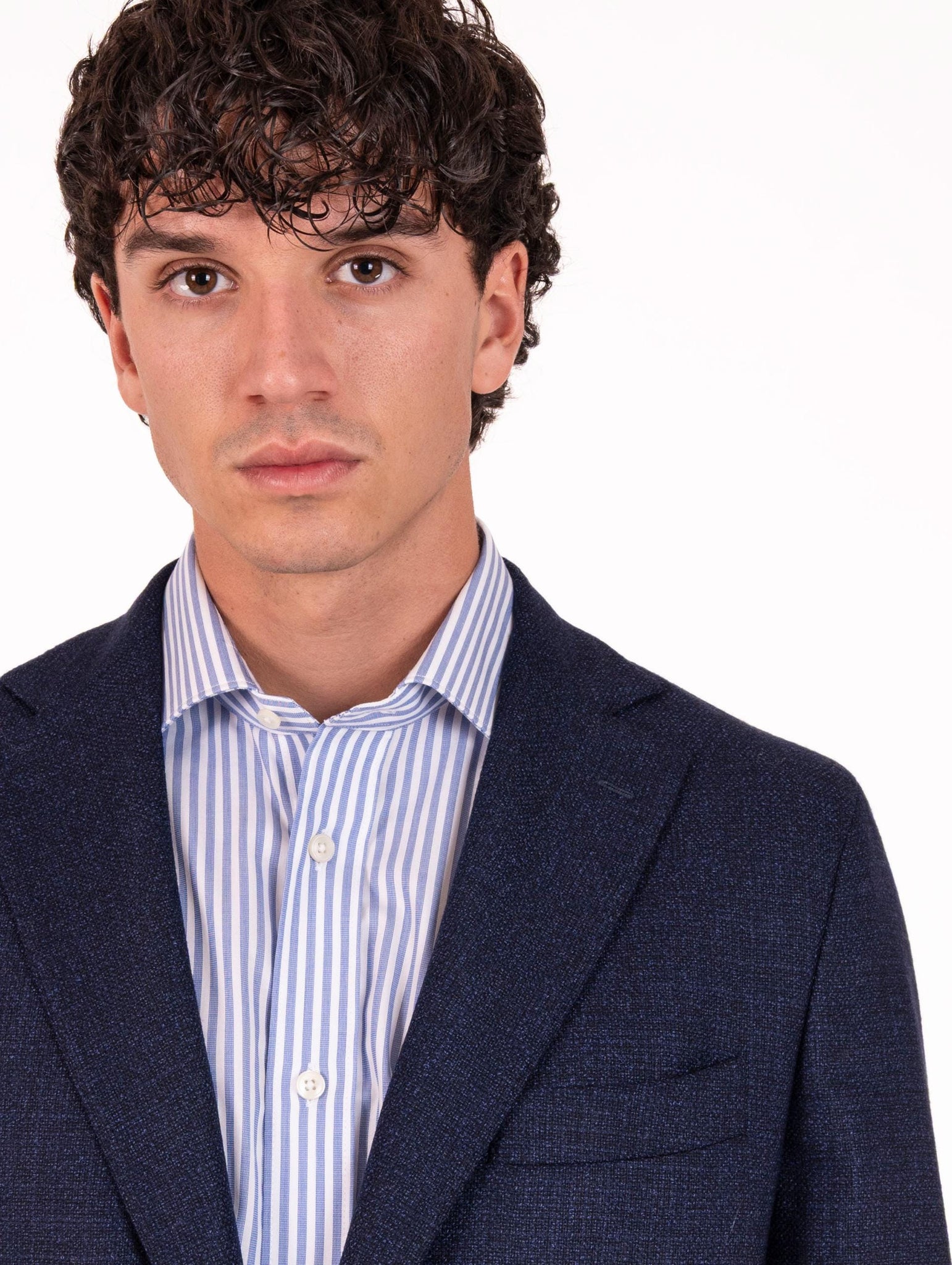 Giacca Sartoriale Four Stroke in Lana Vergine Blu