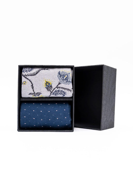 Gift Box of 2 Marcoliani Milano Socks in Patterned Pima Cotton