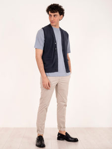 Gilet Alpha Studio in Cotone Navy