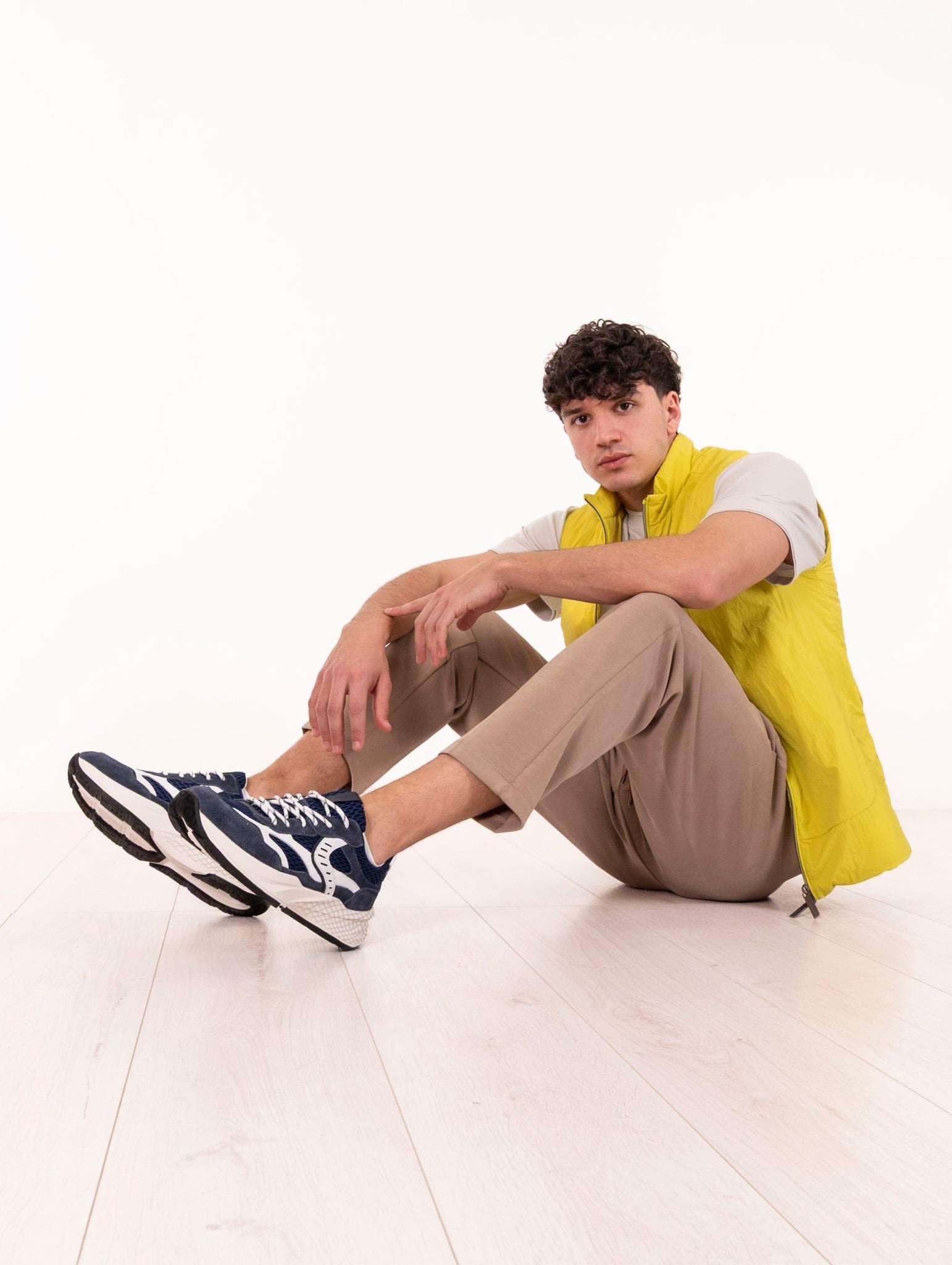 Gilet Aprica After Label in Tessuto Tecnico Giallo