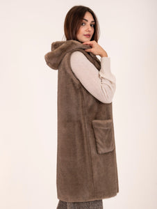 Gilet Eco Pelliccia Leon e Loulou Moka