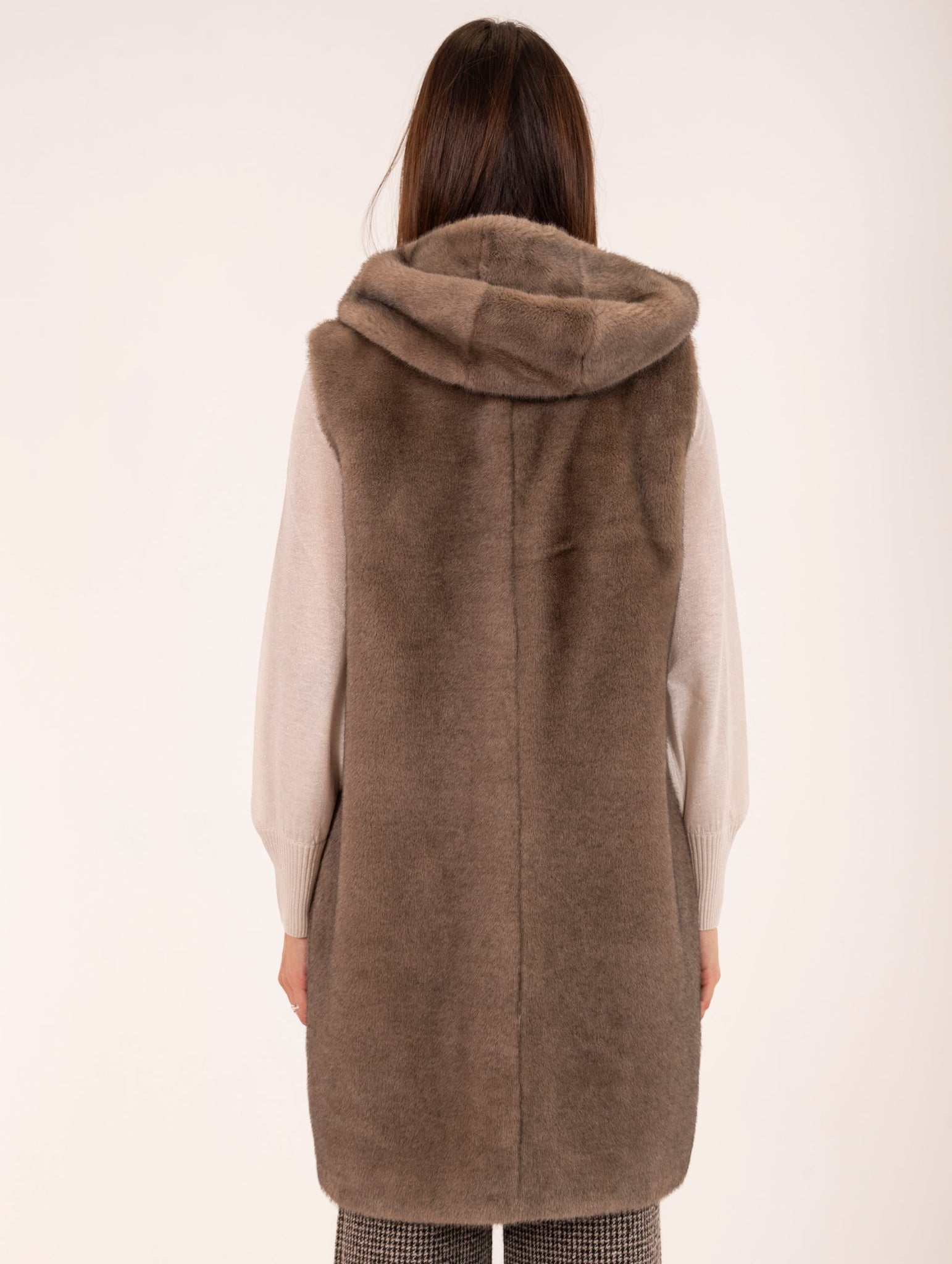 Gilet Eco Pelliccia Leon e Loulou Moka