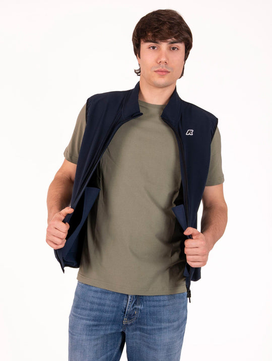 Gilet Flaner K-Way in Tessuto Tecnico Blu