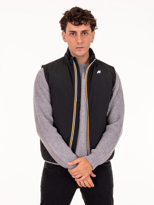 Valen K-Way Vest in Black Technical Fabric