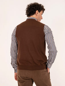 Gilet Zanieri in Lana Merycash Cioccolato