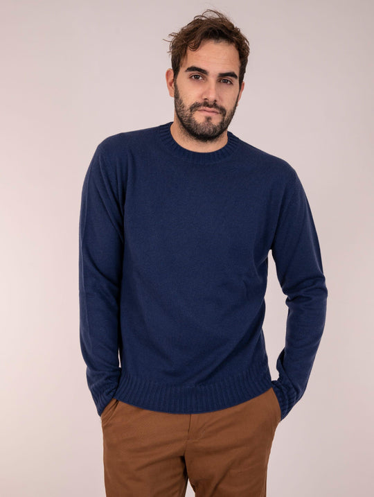 Gircollo Zanieri in Cashmere Doppio Filo Bluette