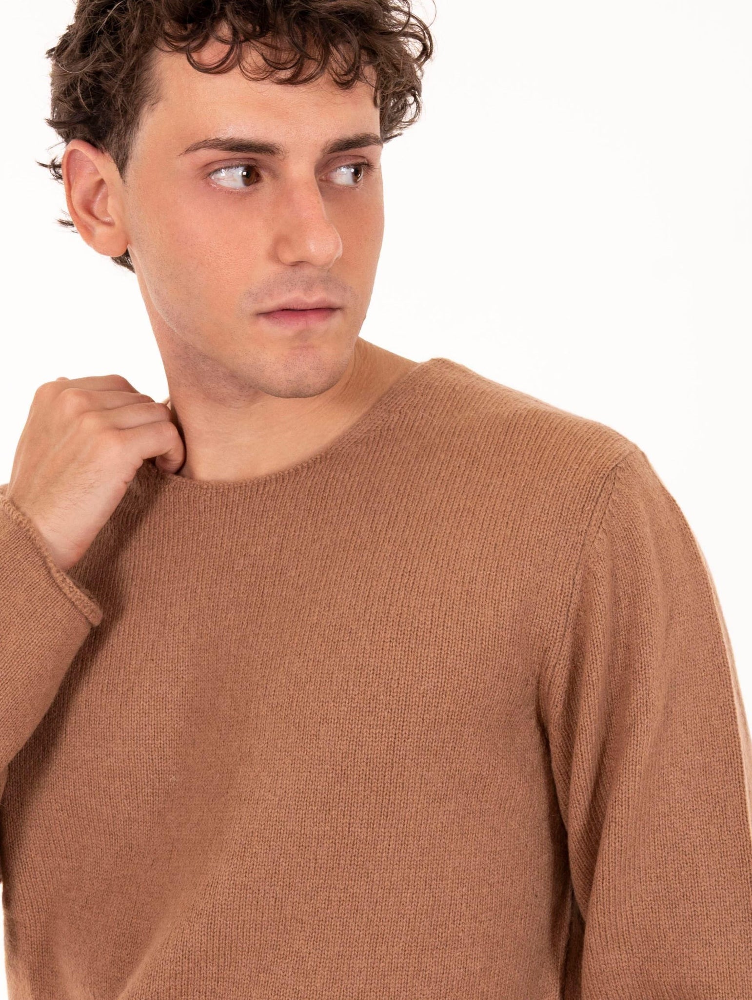 Girocollo Daniele Fiesoli in Alpaca e Lana Merino Cammello