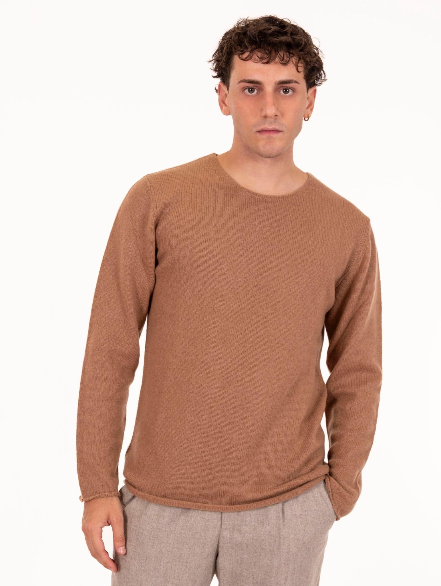 Girocollo Daniele Fiesoli in Alpaca e Lana Merino Cammello