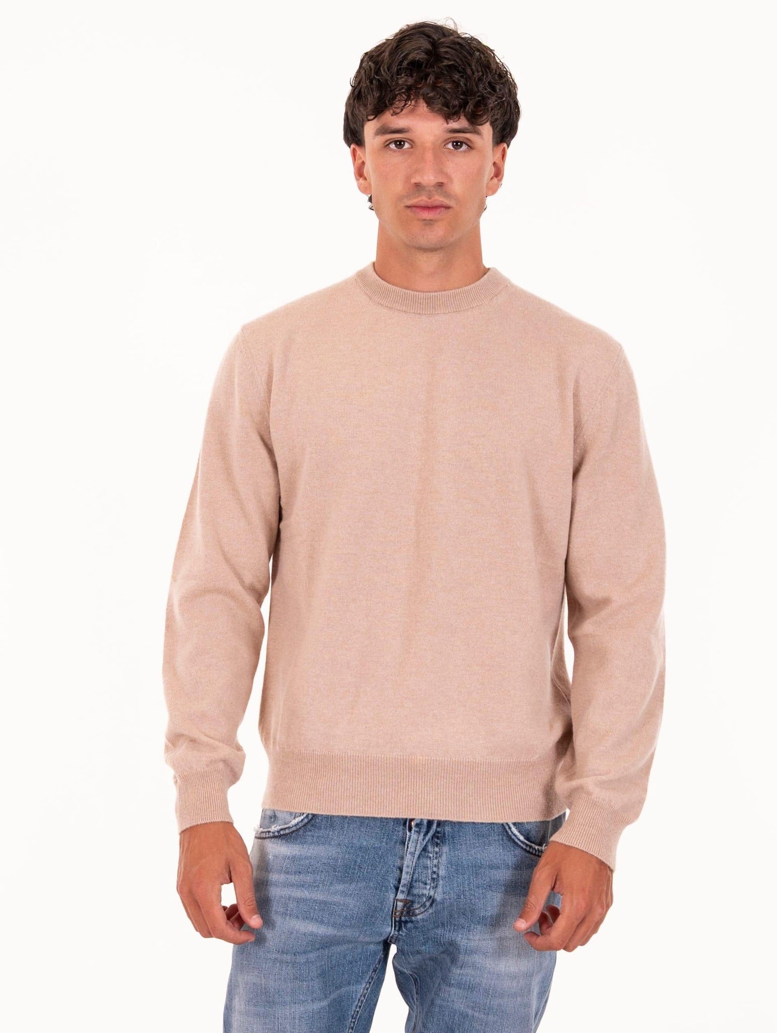 Girocollo Daniele Fiesoli in Cashmere Sabbia