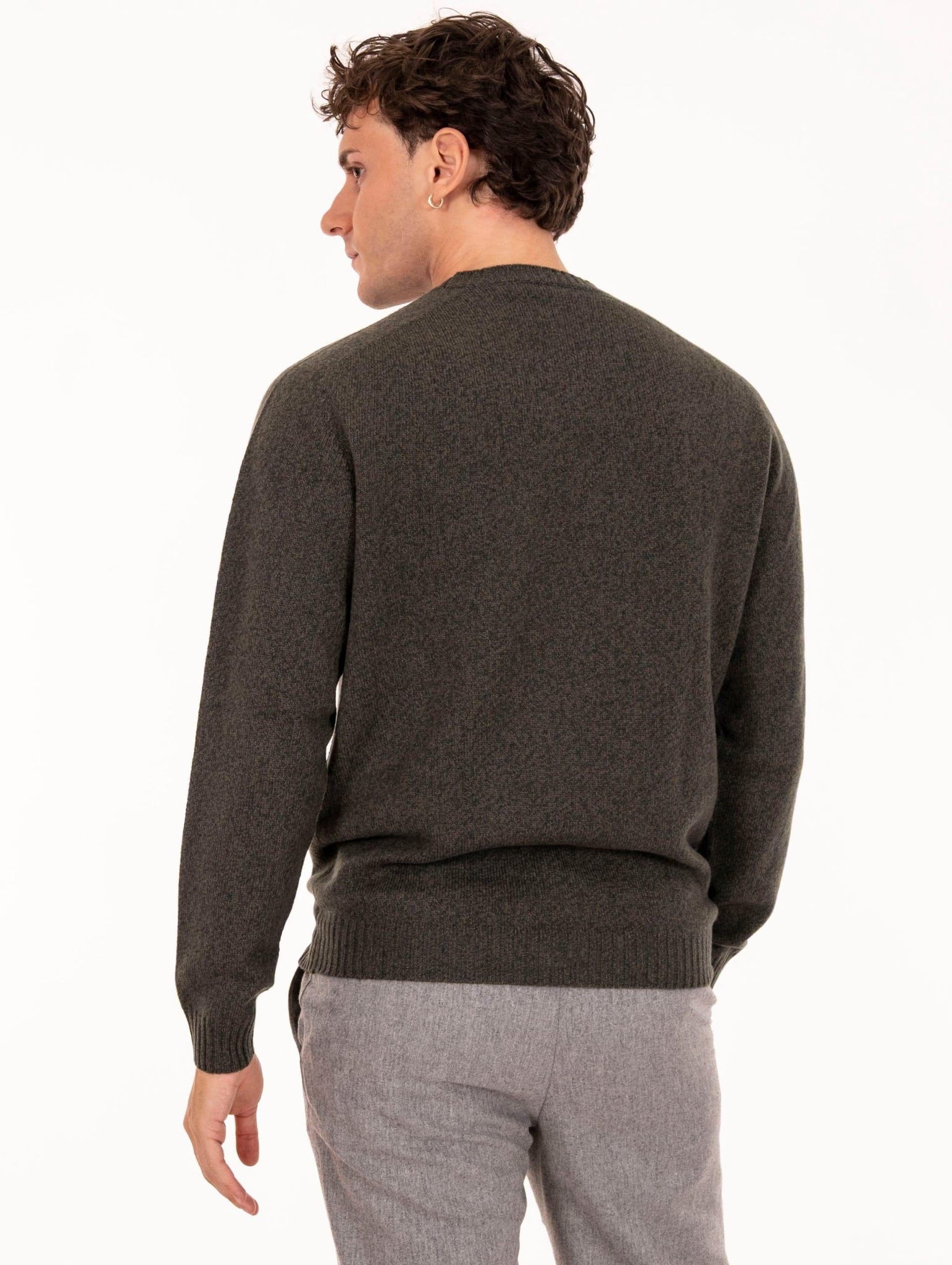 Girocollo Zanieri in Lana Cashmere Grigio Scuro