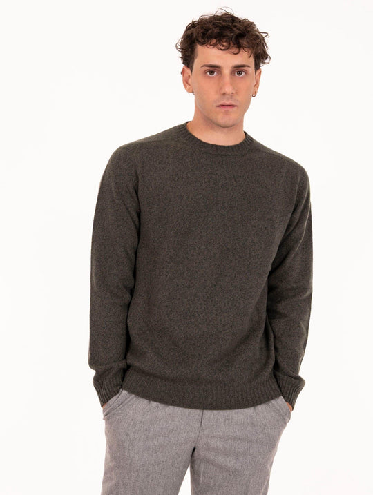 Zanieri Crew Neck in Dark Grey Cashmere Wool