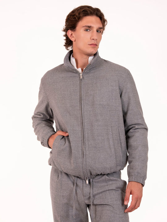 Giubbino Lardini in Lana Vergine Loro Piana Grigio