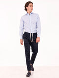 Hose Devore Jogger aus Lyocell und Leinen Navy