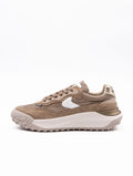Sneakers Club Act Voile Blanche in Suede e Nylon Marrone Oro