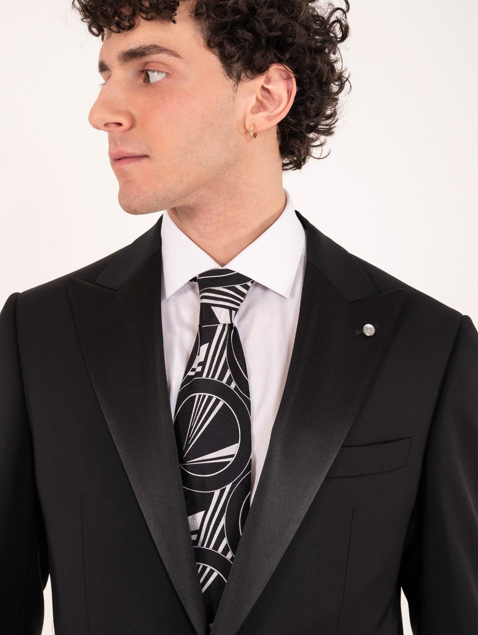 Abito Da Cerimonia Luigi Bianchi Mantova in Lana Vergine Nero 23453302/0306 Luigi Bianchi Mantova