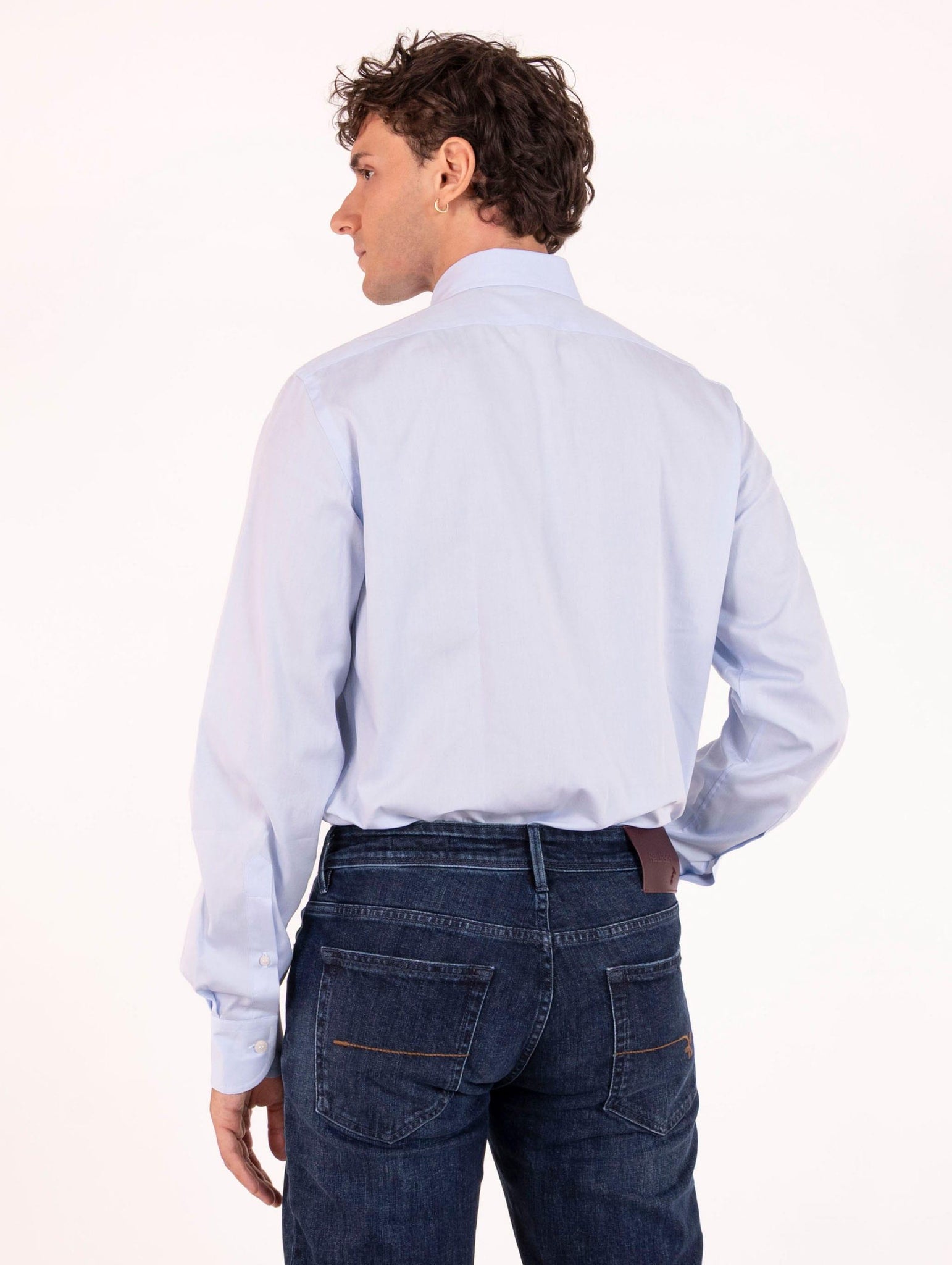 Camicia Regular Orian Botton Down in Cotone Azzura N35702RP8420 Orian