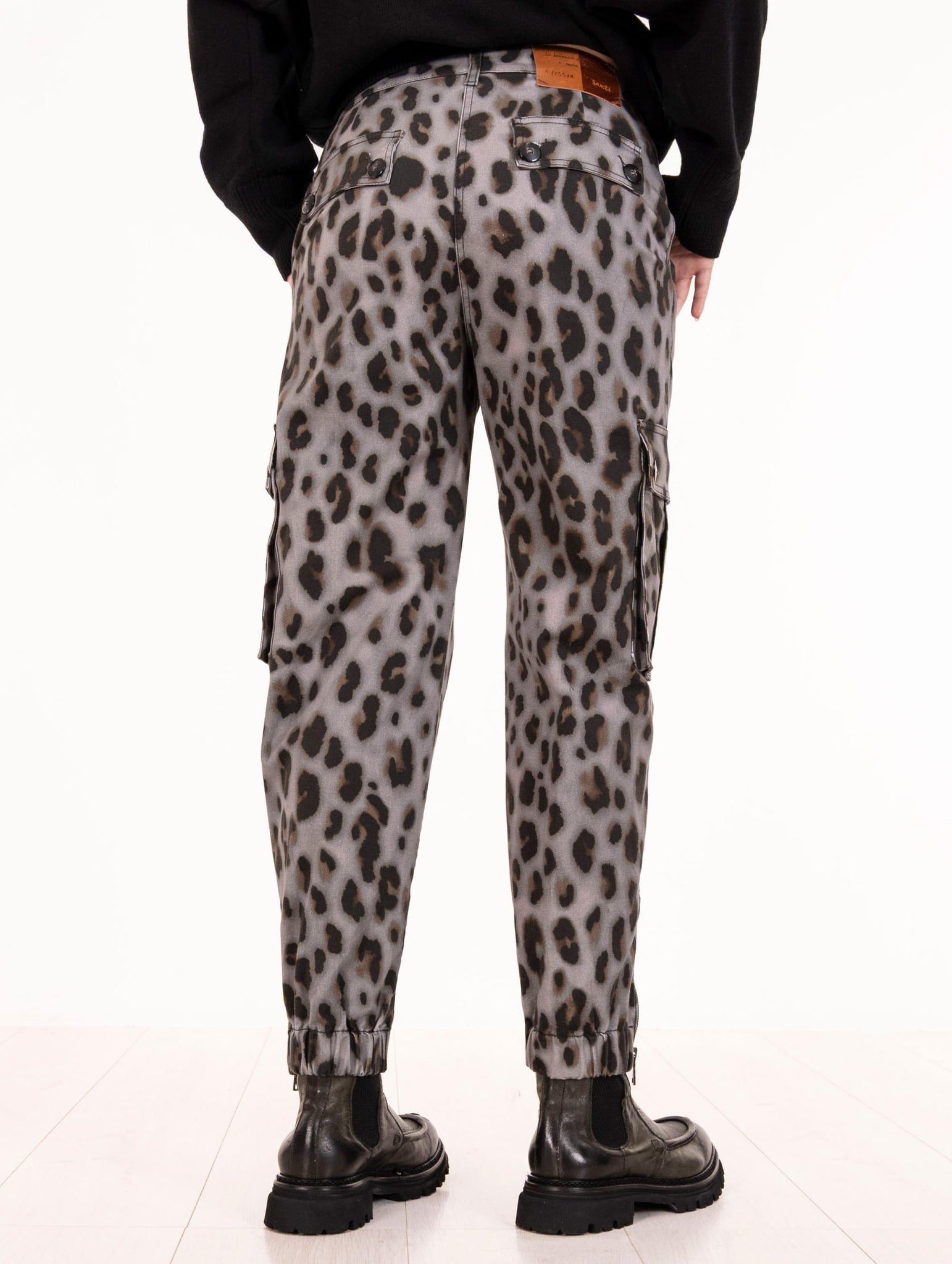 Pantalone Cargo Alessia Santi Leo Nero SD25028529024-01 Alessia Santi