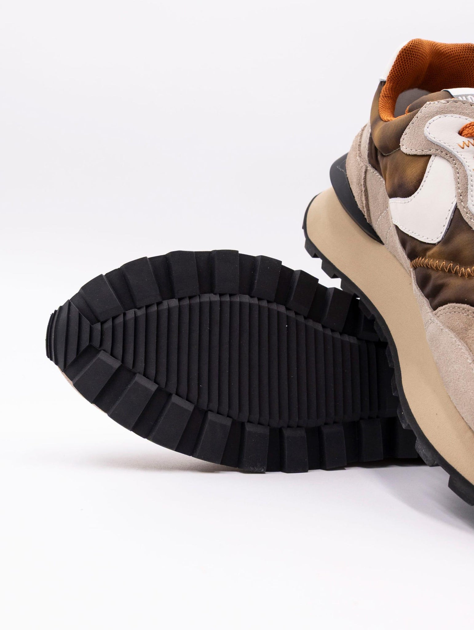 Sneakers Qwark Hype Man Voile Blanche Beige e Marrone QWARKHYPEMANSUEDE/NYLONVINTAGE Voile Blanche