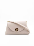 Borsa Nikla Small Coccinelle in Pelle Martellata Perla