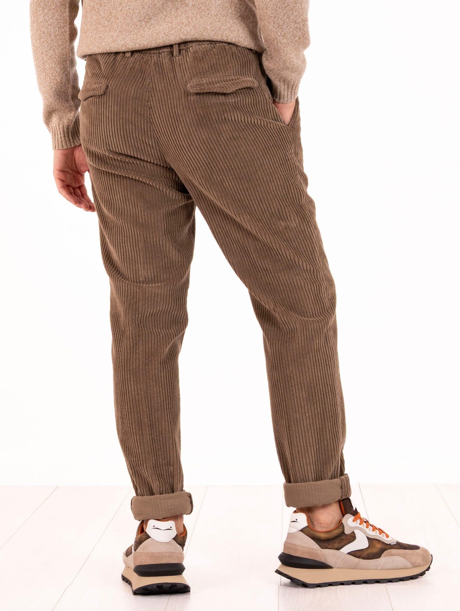 Pantalone Devorà in Velluto a Coste Cappuccino DVR15-V007TC441 Devore