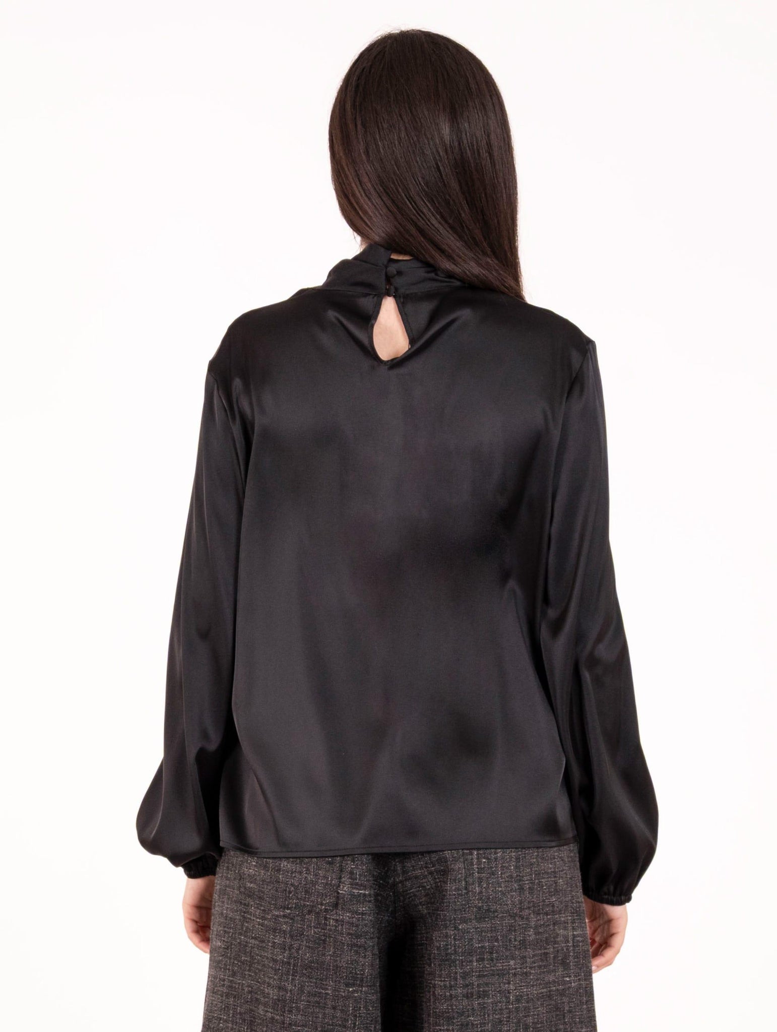 Blusa D.Exterior Satin Nero 617022NERO D.EXTERIOR