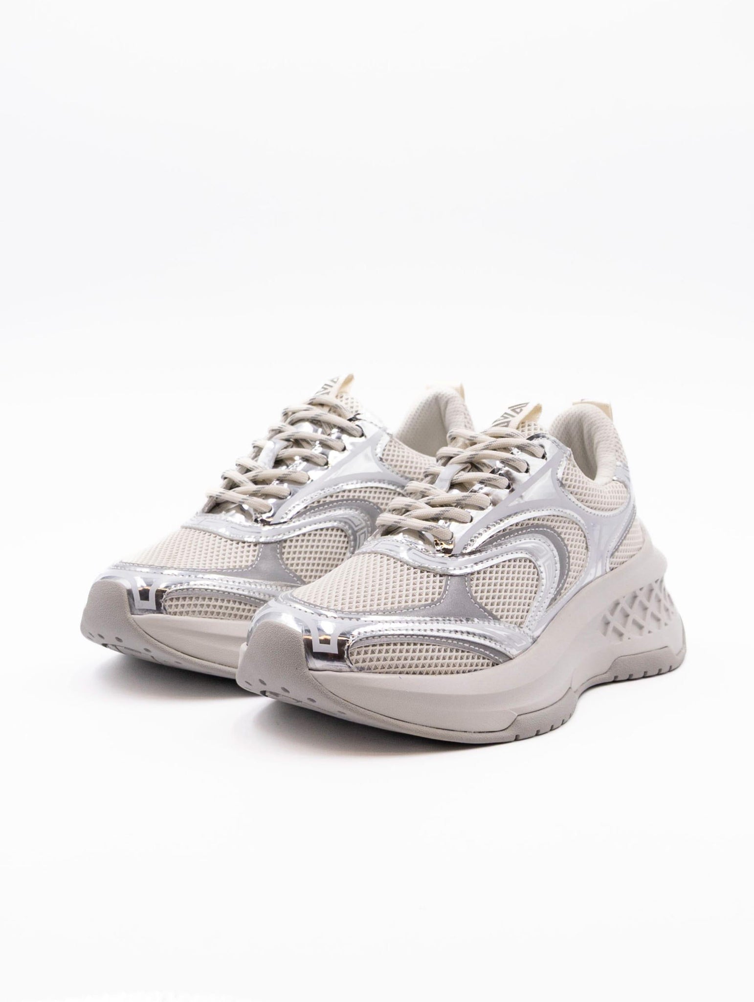 Sneakers Emanuelle Vee Argento e Avorio 452P-504-10-T16SILVERIVORY Emanuelle Vee