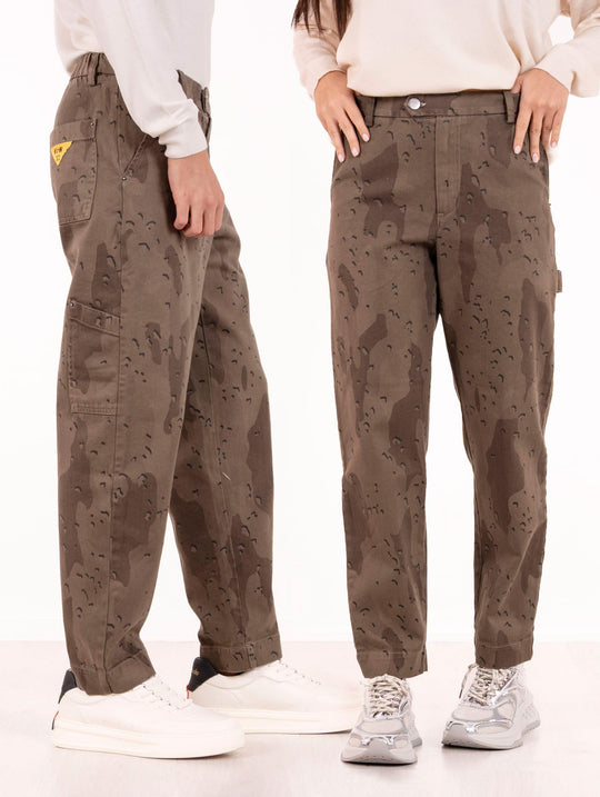 Pantalone Unisex Maison Crazy Worker in Cotone Desert
