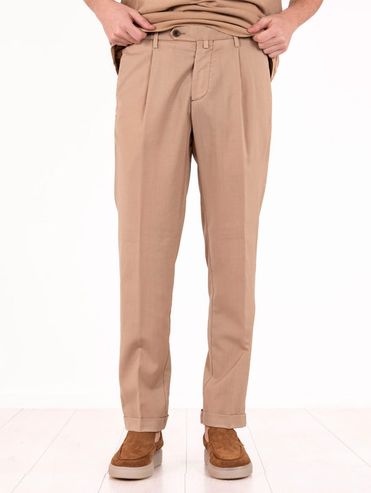 Pantaloni Myths Fresco Lana Cammello