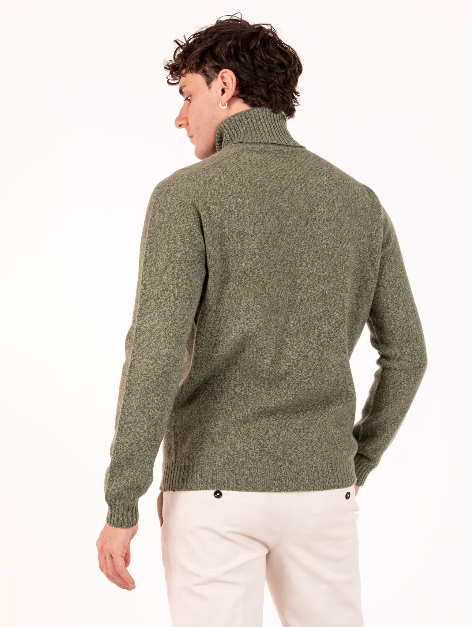 Dolce Vita Zanieri in Lana Cashmere Verde Melange CG-DVU-350152654 Zanieri