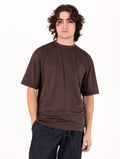 T-Shirt White Sand in Cotone e Tencel Testa di Moro