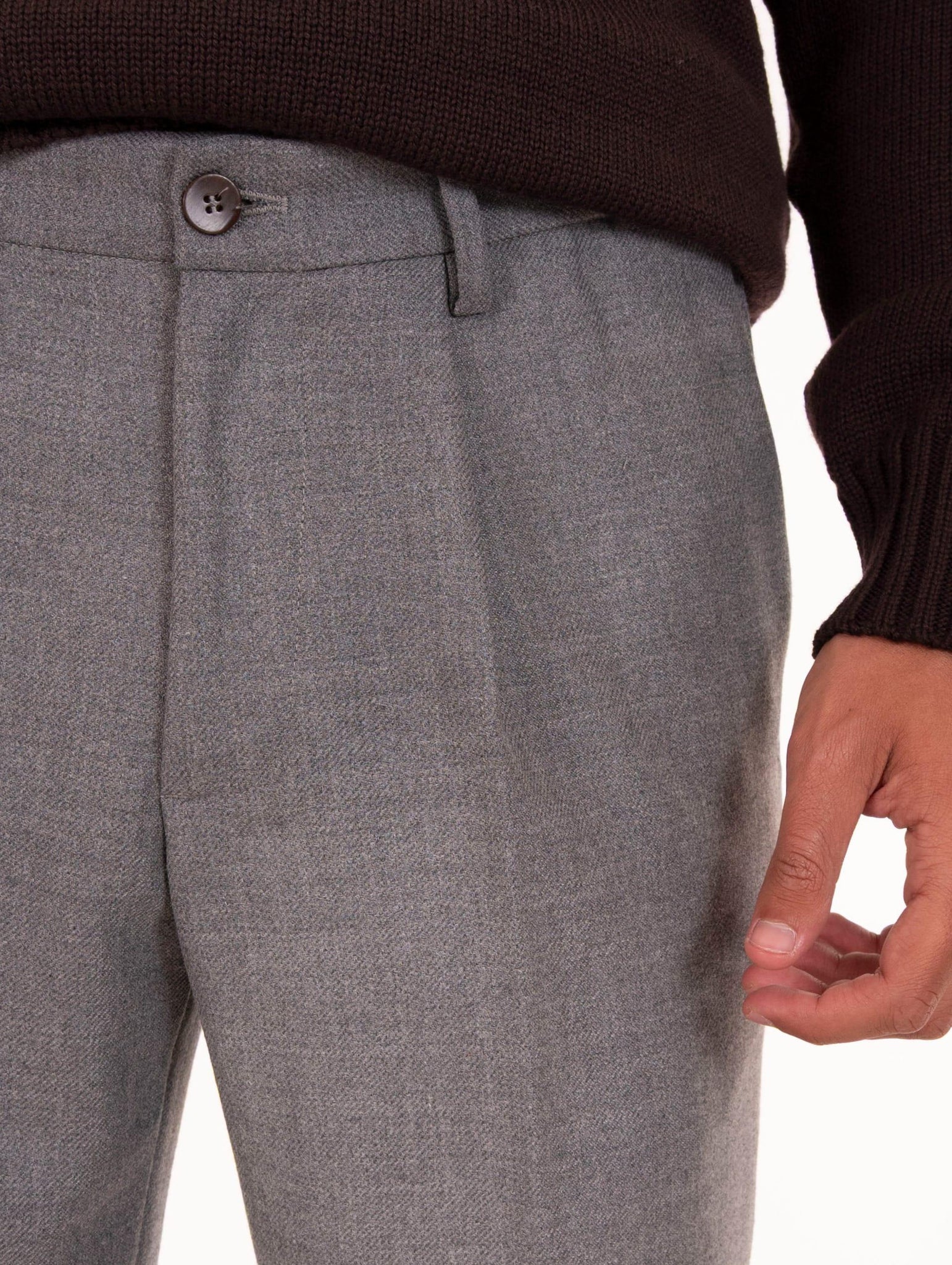 Pantalone Devore in Misto Lana Grigio DVR15C-W21020205 Devore