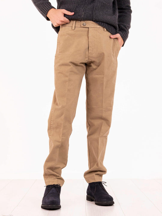 Re-Hash Trousers in Beige Cotton