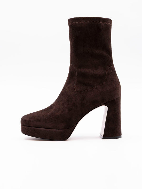 Emanuelle Vee Suede Brown Bootie
