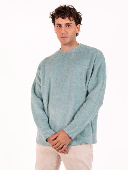 Maglia Roberto Collina in Misto Cotone Verde Acqua