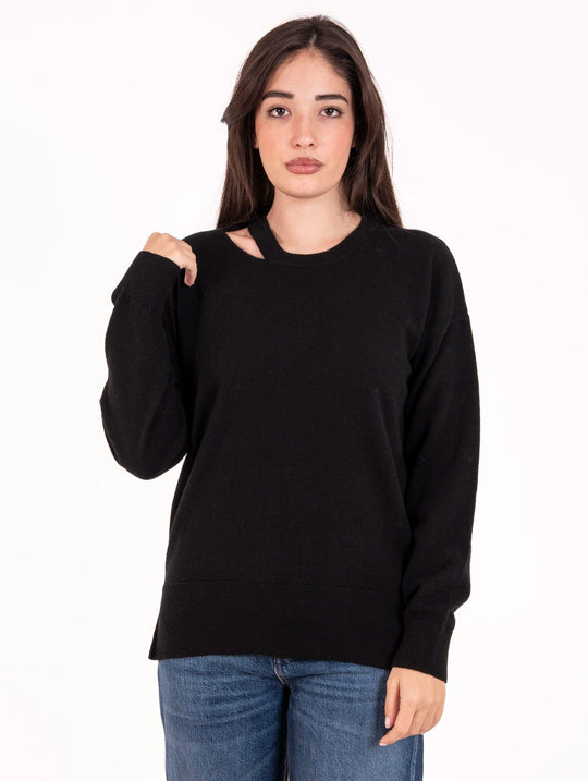 Maglia Alpha Studio in Lana Nera