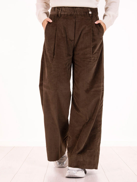 Pantalone Myths in Velluto Oliva