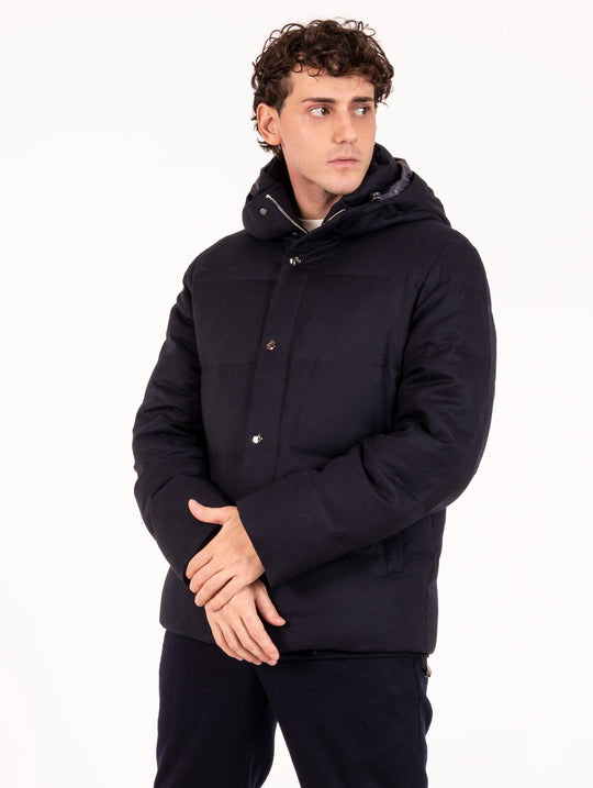 Giubbotto Montecore in Lana Vergine Vitale Barberis Blu